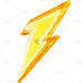 气象系列通用3D立体橘色闪电贴纸 