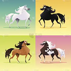 马的家庭。