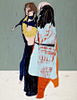 最好的感觉，是有人懂你的欲言又止。【英国 Nicola Tyson  油画】 #采集大赛#