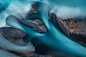 A COLORFUL FLOW – 01 (Between Turquoise & Blue) : 'A COLORFUL FLOW ( Between Turquoise and Blue)' is a fine art photography series by visual artist and landscape photographer Jan Erik Waider. All aerial images show a glacier river on the south coast o