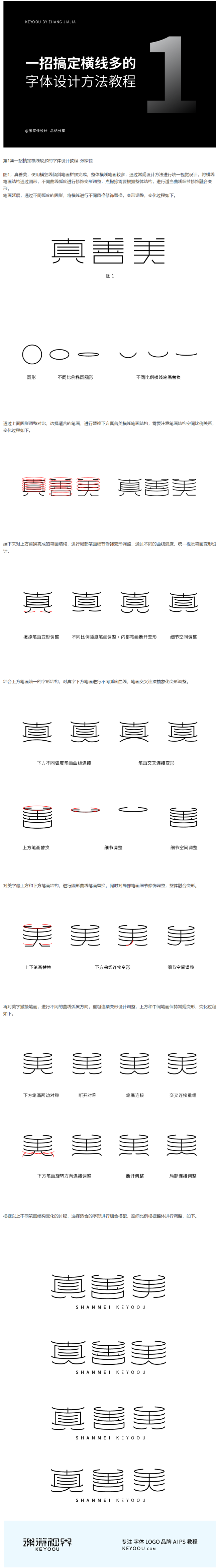 第1集一招搞定横线较多的字体设计教程-张...