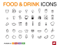 Food & Drink icons by NAS in 2015年1月的23个免费的扁平化图标合集下载