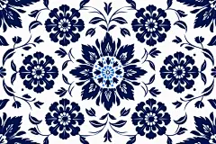 青花瓷底纹插画绘画