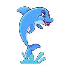海豚插画矢量图设计素材