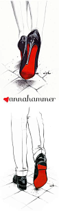 Christian Louboutin Fashion Illustration, "Devil Wears Louboutin" by anna hammer
