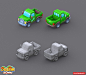 Сasual transport 3d models. Dream Town. Playgendary.