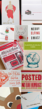 Humorous Holiday Cards #素材# #排版# #字体#