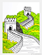 儿童画教程｜中国印象之万里长城