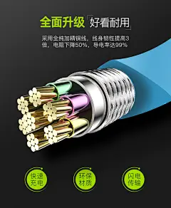 汉尼苹果数据线iPhone6充电线器5加长5s手机i6plus六7p快充1.8米-tmall.com天猫