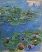 406-莫奈-Red Water-Lilies, 1908