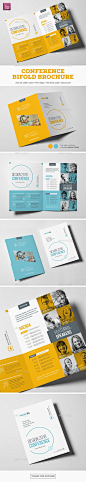 会议Bifold手册 -  InDesign INDD #company #summit•下载➝https://graphicriver.net/item/conference-bifold-brochure/19502195?ref=pxcr： 