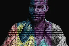 神秘风格海报剪切覆盖效果 (PSD)