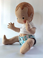 Custom baby boy doll by MonPetitFrere, via Flickr: 