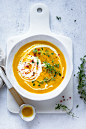 soup in white ceramic bowl