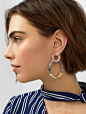 Another picture of Daniya Resin Hoop Earrings