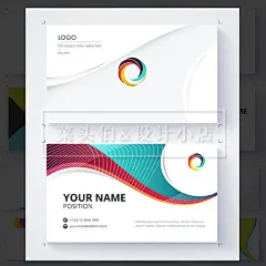 精品8款商务科技公司名片模板EPS矢量简约几何背景包装VI设计素材-淘宝网