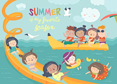 可爱风幼儿园手绘插画设计