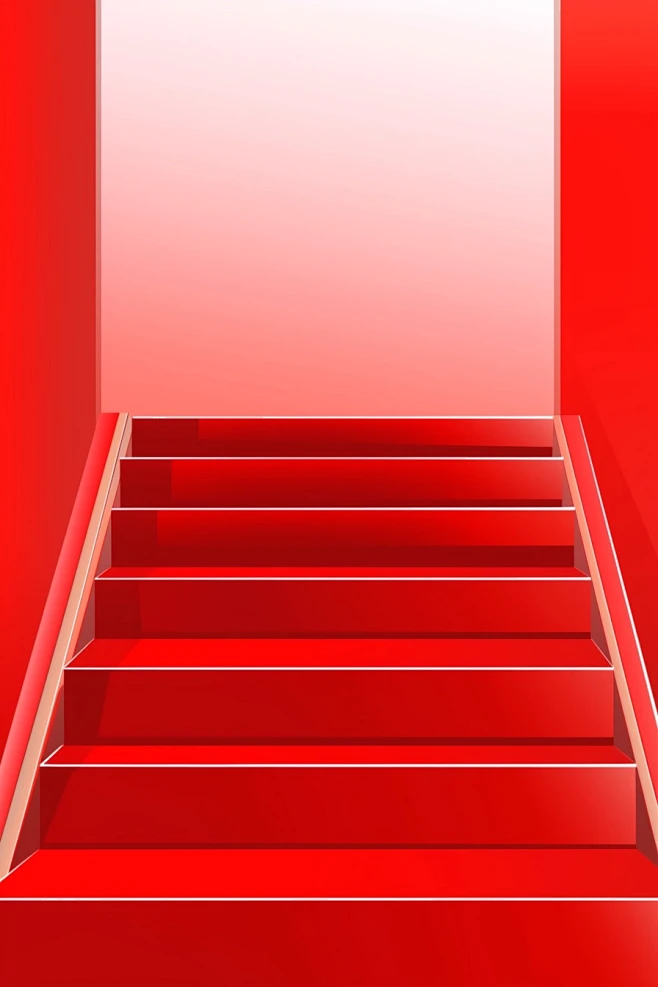 Red carpet stairs ve...