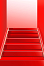 Red carpet stairs vector image, in the style of uhd image, the düsseldorf school of photography, opaque resin panels, minimalist purity, vienna secession, 4k, bright and bold color palette