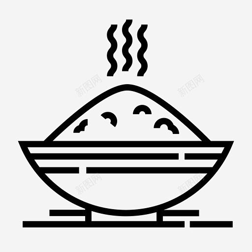 大米亚洲食品煮饭图标高清素材 中国 亚洲食品 大米 煮饭 谷物 icon 标识 标志 UI图标 设计图片 免费下载 页面网页 平面电商 创意素材