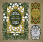 vector vintage items:标签Art Nouveau