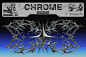 Chrome Shapes by MiksKS 40款潮流酸性金属镀铬荆棘毛刺抽象几何图形3D模型设计素材源文件 - UIGUI