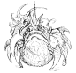 Angler Sketch - Characters & Art - Breath of Fire III