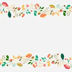 卡通手绘花海插画高清素材 卡通 手绘 手绘花海 插画 花卉 花卉背景 花海边框 高清 免抠png 设计图片 免费下载
