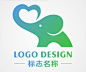 爱心大象 标志LOGO,文化体育,LOGO/吉祥物设计,设计,汇图网www.huitu.com