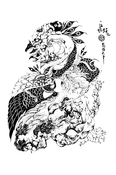 山海經-欽䲹：又西北四百二十里，曰鍾山，其子曰鼓，其狀如人面而龍身，是與欽䲹殺葆江于崑崙之陽，帝乃戮之鍾山之東曰崖，欽䲹化為大鶚，其狀如鵰而黑文白首，赤喙而虎爪，其音如晨鵠，見則有大兵；鼓亦化為鵔鳥，其狀如鴟，赤足而直喙，黃文而白首，其音如鵠，見即其邑大旱。