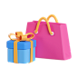 3D卡通粉色礼品盒礼物盒节日促销图标插图PNG免抠图_08