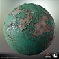 Cracked Paint - (100% Substance Designer), Matthew Taylor : The goal with this one was to create a cracked paint material, like you might see in an old abandoned building or a post-apocalyptic environment. The main challenges with this were creating the c