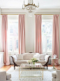 Pink and Grey Living Room | Shophouse design: 