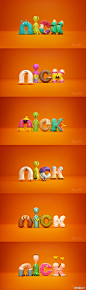 【 Nick 品牌logo动画 】橡皮可爱卡通。视频：http://t.cn/zQZrZvg，更多设计视频请看：http://t.cn/zj0pnZV