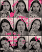 其中可能包括：a collage of photos with the words i love you in pink and polka dots