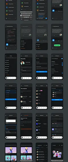 AI Chatbot Mobile App UI-花瓣网