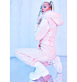 Sweet Aurora Beam Metallic Snowsuit : Club Exx Sweet Aurora Beam Metallic Snowsuit cuz the northern lights don't shine as bright as you! This metallic snowsuit has a faux fur trim hood, a front zipper closure, pockets on the sides, an elasticated waistban