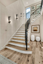 Example of a transitional staircase design in Seattle