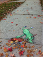 David Zinn 有趣的街头涂鸦
原文：http://cciup.com/archives/26391