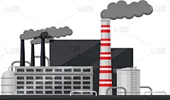 烟囱,工厂,工业建筑,地形,户外,白色,红色,灰色,金属,钢铁