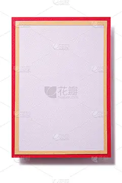 圣诞礼品卡红色边框垂直