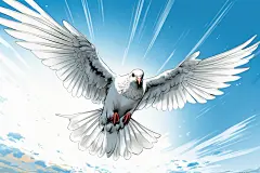 设计主题主题展翅飞翔的和平鸽插画