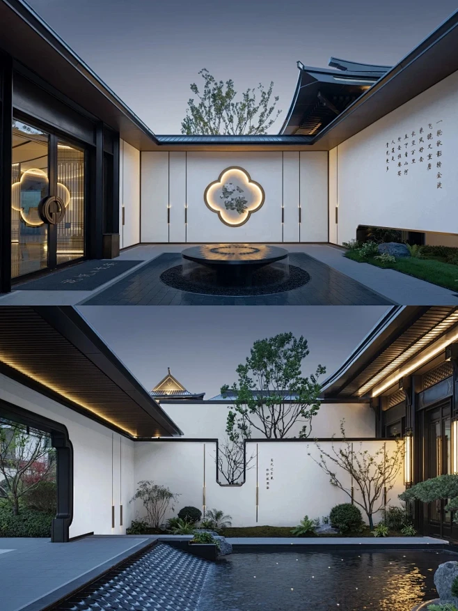 宋式庭院意向｜属于中式的高级感·听风揽月