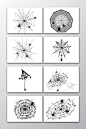 8款矢量万圣节蜘蛛网图案
