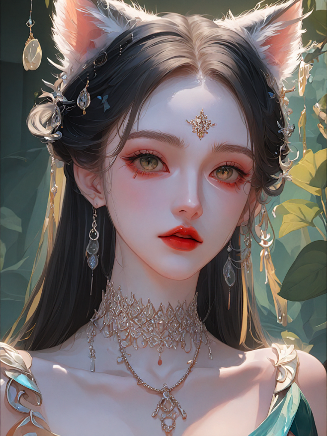 美艳动人的女猫妖
