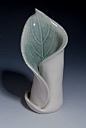 Hosta vase, White Earth Ceramics