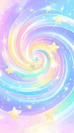 气象系列彩虹漩涡+星星发光