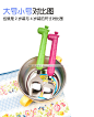 韩国进口edison儿童宝宝饭勺便当勺子面条叉2岁4岁便携餐具长颈鹿-淘宝网