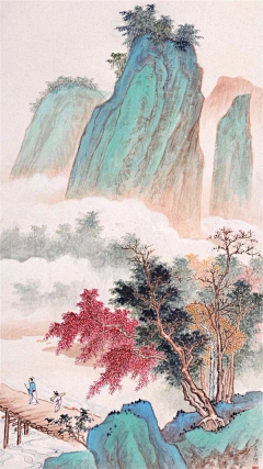 谈谈插画师采集到山水画