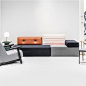 北欧简约时尚创意矮沙发ins设计师主题工作室拼色懒人休闲榻沙发-淘宝网